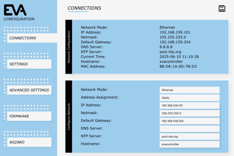 App – Ethernet – Static App – Ethernet – Static