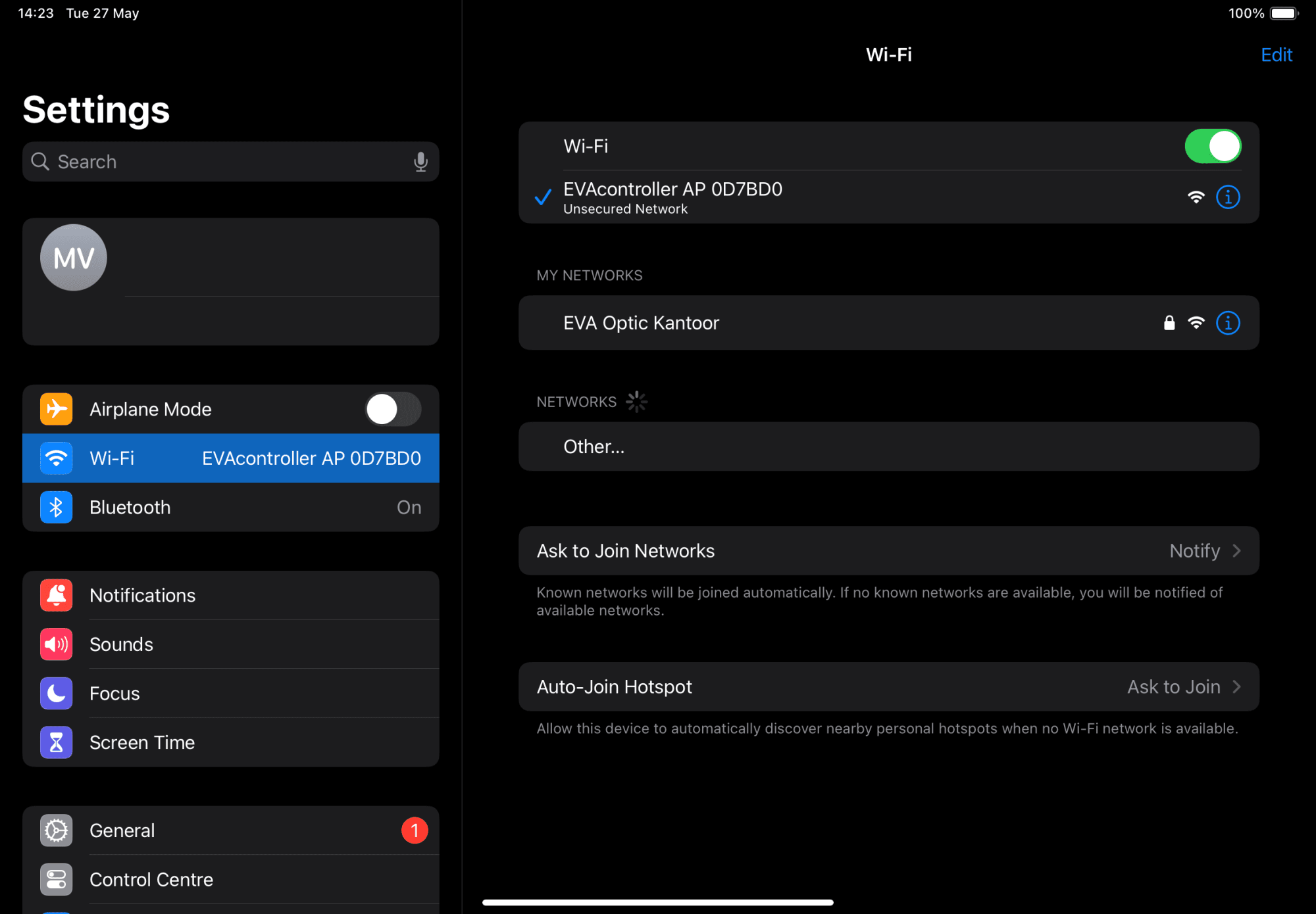 Instellingen – wifi controller Instellingen – wifi controller