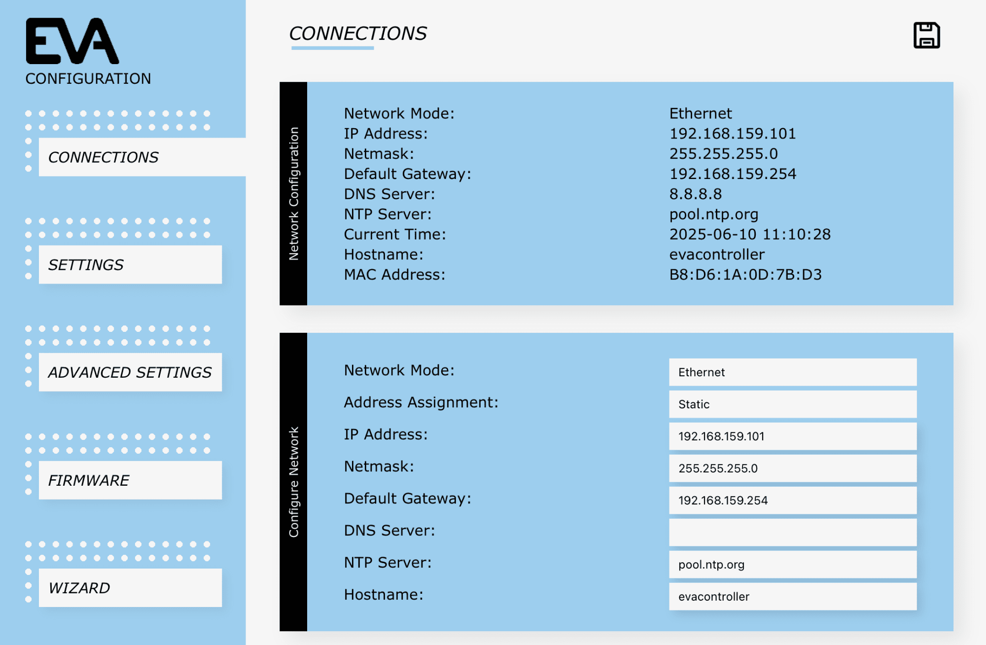 App – Ethernet – Static App – Ethernet – Static