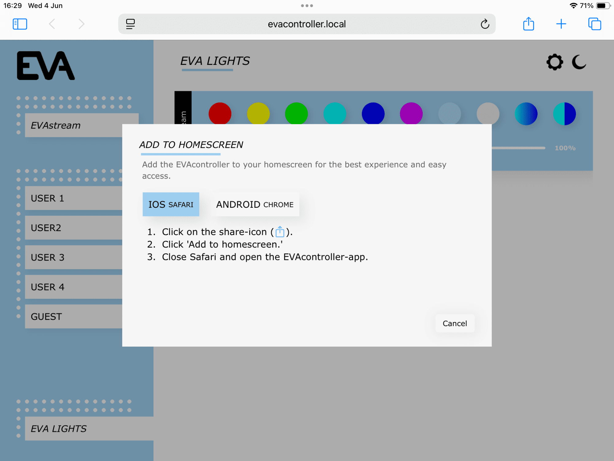 App – Home screen pop-up App – Home screen pop-up