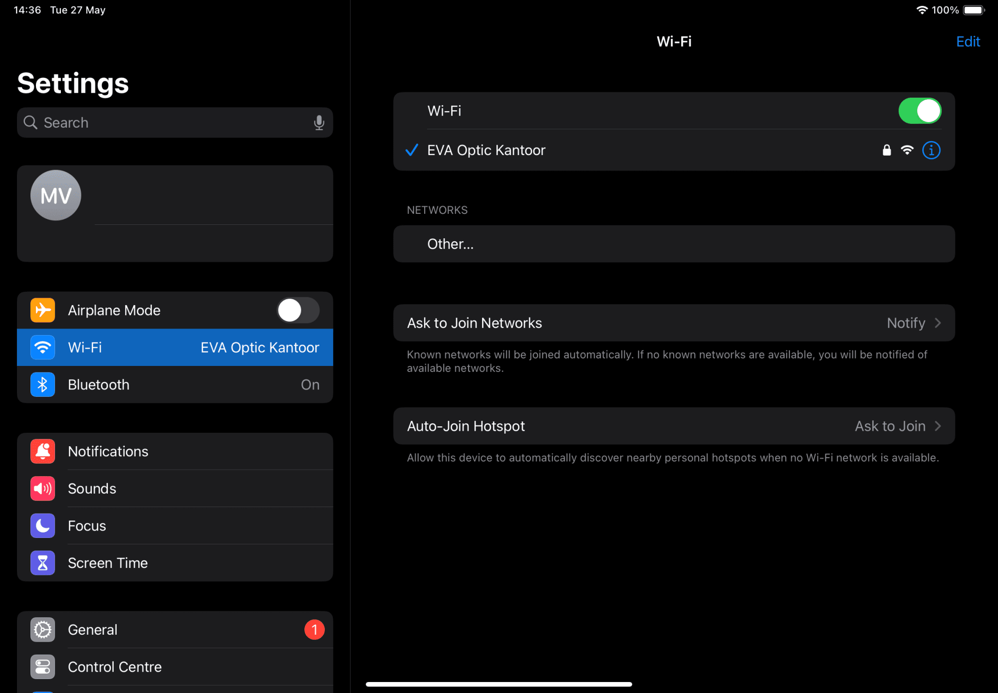 Instellingen – eigen wifi Instellingen – eigen wifi