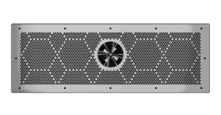 EVAstream_single turbine_frontplaat + turbine_core cover inox gloss