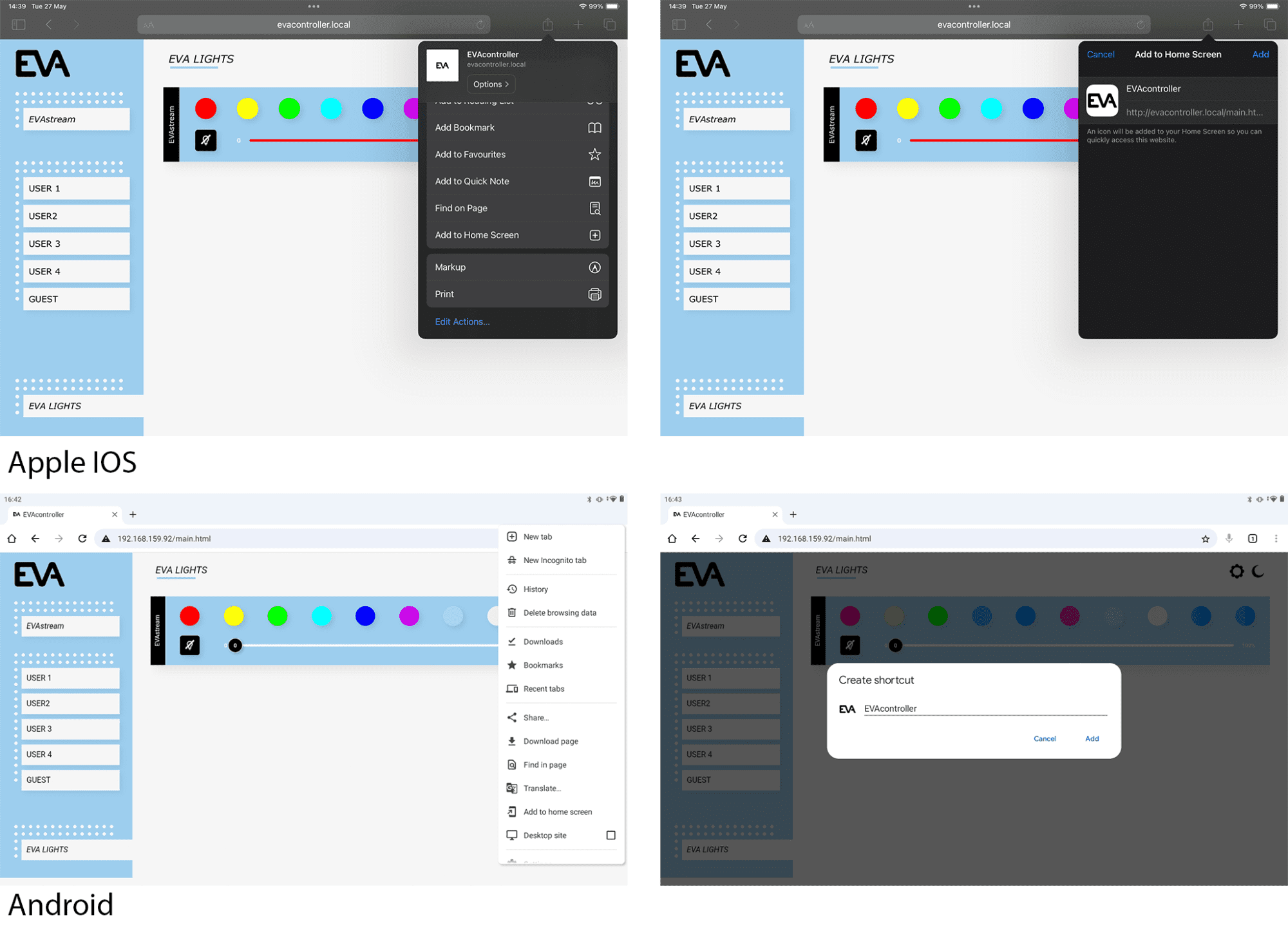 App – Home screen App – Home screen
