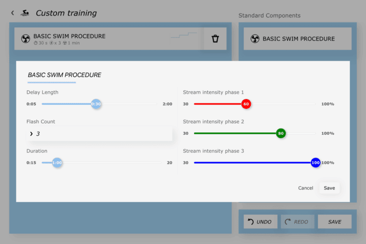 Eigen training – Sessie instellingen Eigen training – Sessie instellingen